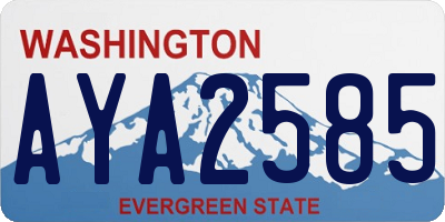 WA license plate AYA2585