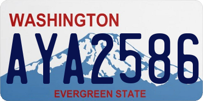 WA license plate AYA2586