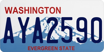 WA license plate AYA2590