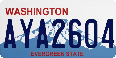 WA license plate AYA2604