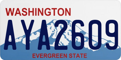 WA license plate AYA2609