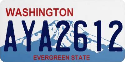 WA license plate AYA2612
