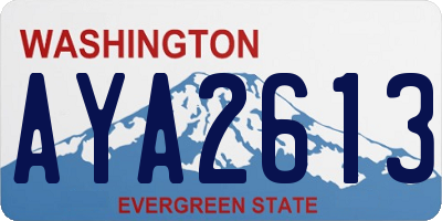 WA license plate AYA2613