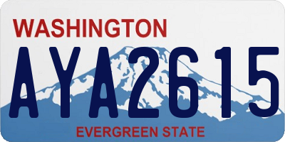 WA license plate AYA2615