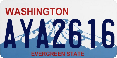 WA license plate AYA2616