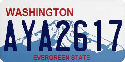 WA license plate AYA2617