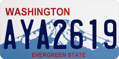 WA license plate AYA2619