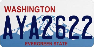 WA license plate AYA2622