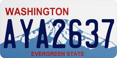 WA license plate AYA2637