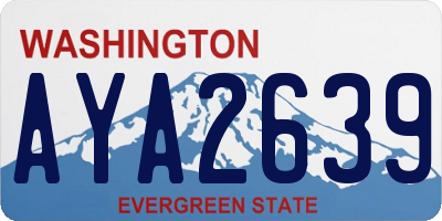 WA license plate AYA2639