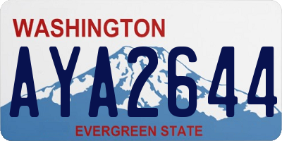 WA license plate AYA2644