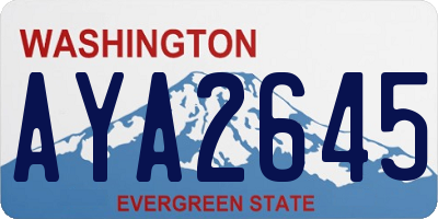 WA license plate AYA2645