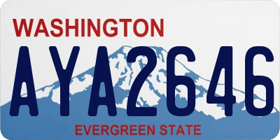 WA license plate AYA2646