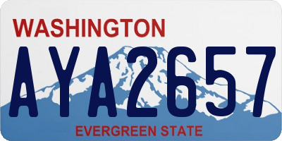 WA license plate AYA2657