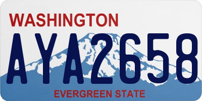 WA license plate AYA2658