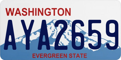 WA license plate AYA2659