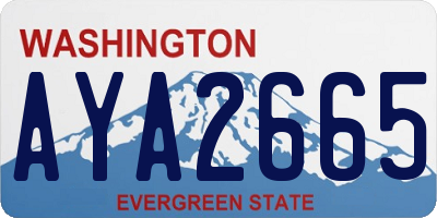 WA license plate AYA2665