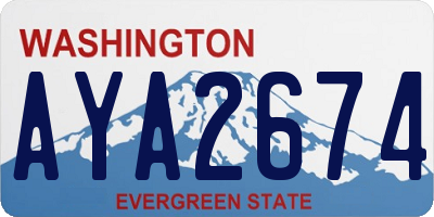 WA license plate AYA2674