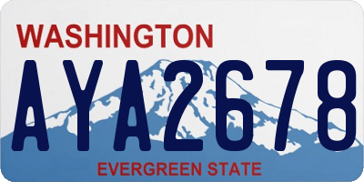 WA license plate AYA2678