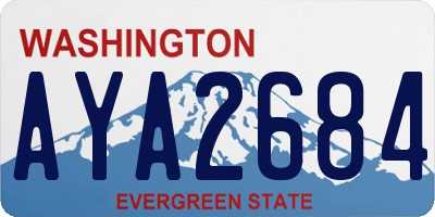 WA license plate AYA2684