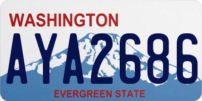 WA license plate AYA2686