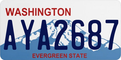 WA license plate AYA2687
