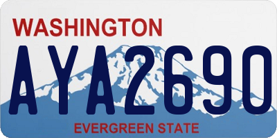 WA license plate AYA2690