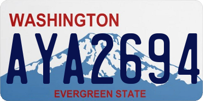 WA license plate AYA2694
