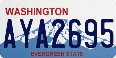 WA license plate AYA2695