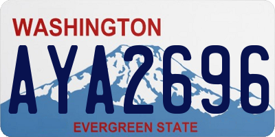 WA license plate AYA2696