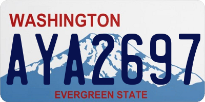 WA license plate AYA2697