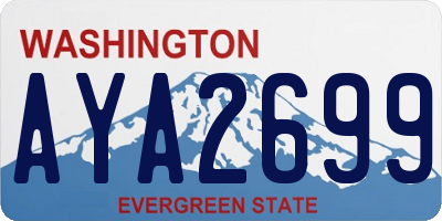 WA license plate AYA2699