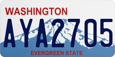 WA license plate AYA2705