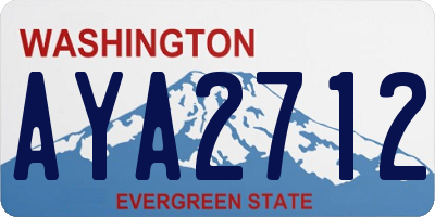 WA license plate AYA2712