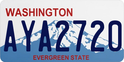 WA license plate AYA2720