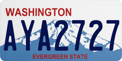 WA license plate AYA2727