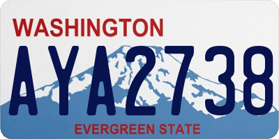 WA license plate AYA2738