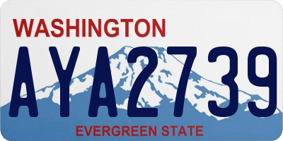 WA license plate AYA2739