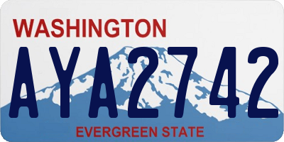 WA license plate AYA2742