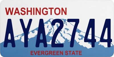 WA license plate AYA2744