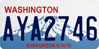 WA license plate AYA2746
