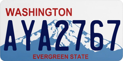 WA license plate AYA2767