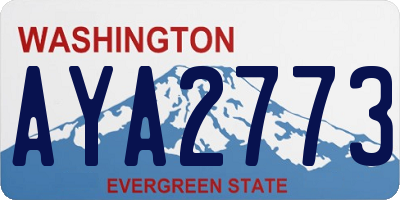 WA license plate AYA2773