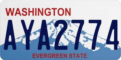 WA license plate AYA2774