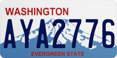 WA license plate AYA2776