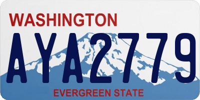 WA license plate AYA2779