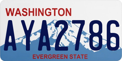 WA license plate AYA2786