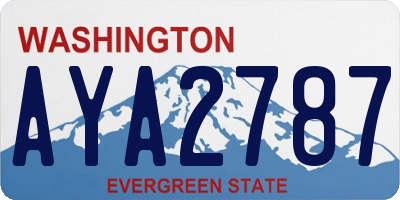 WA license plate AYA2787