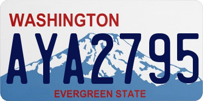 WA license plate AYA2795