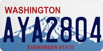 WA license plate AYA2804